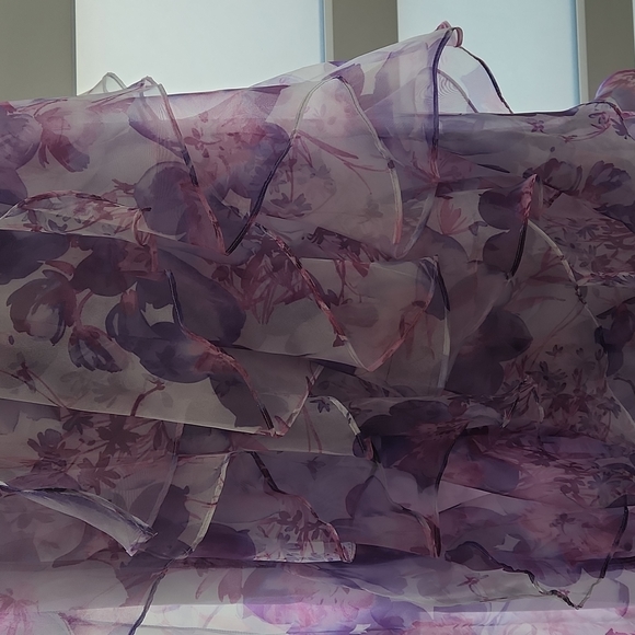 TLC Say Yes To The Prom Ruffled Printed Evening Dress - Picture 4 of 9